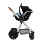 Kinderkraft Veo - wielofunkcyjny wózek dziecięcy 3w1 | Szary - 10