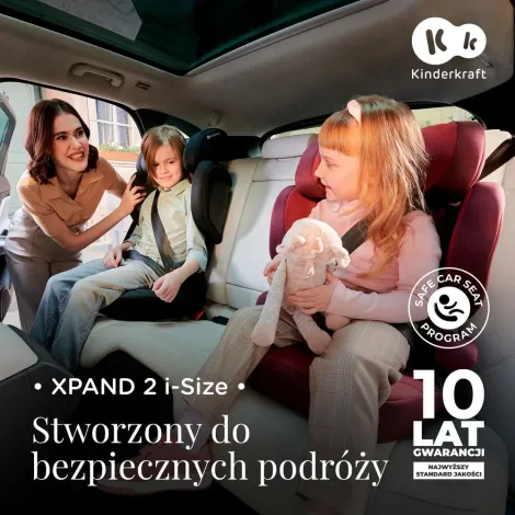 Kinderkraft Xpand 2 i-Size - fotelik samochodowy i-Size 100-150 cm | Cherry Pearl - 13