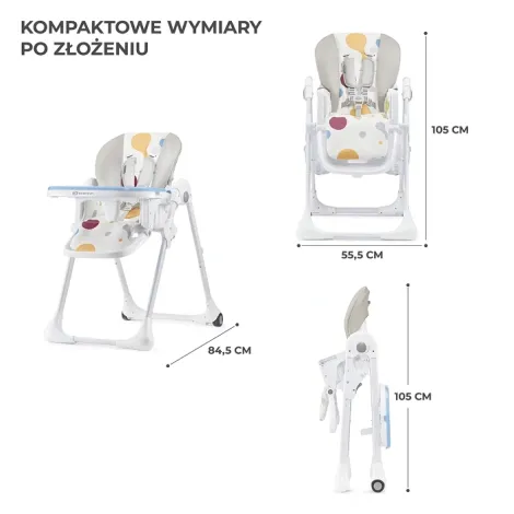 Kinderkraft Yummy - wygodne krzesełko do karmienia | Multi - 8