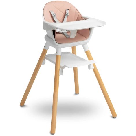 Caretero Bravo - krzesełko do karmienia z funkcją taboretu | Pink