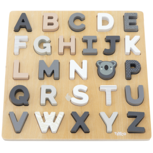 Drewniane puzzle Alfabet TRYCO