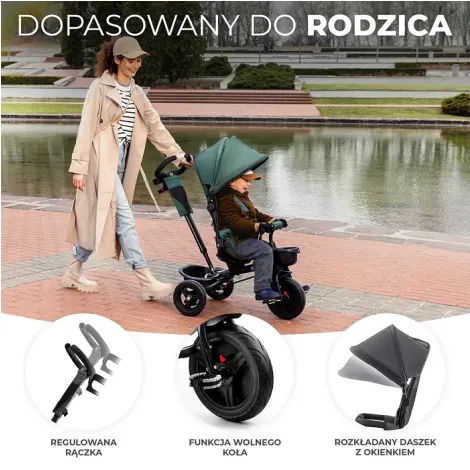 Kinderkraft Aveo - funkcjonalny rowerek trójkołowy | Różowy - 13