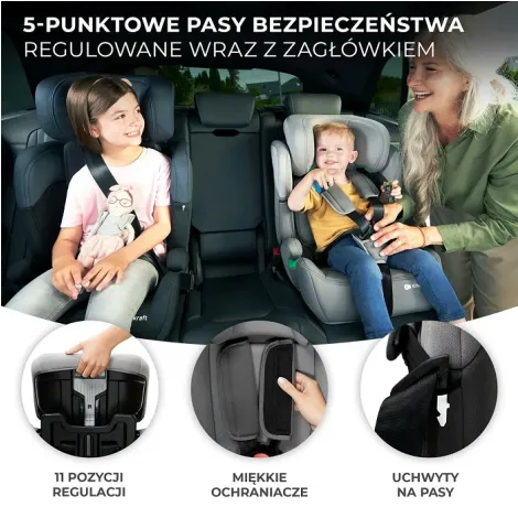 Kinderkraft Comfort Up i-Size - fotelik samochodowy 76-150 cm, ~9-36 kg | Black - 12