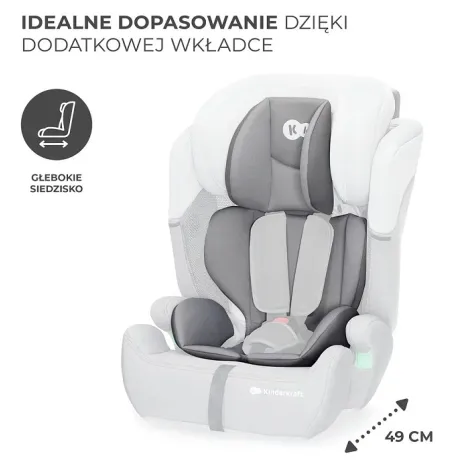 Kinderkraft Comfort Up i-Size - fotelik samochodowy 76-150 cm, ~9-36 kg | Grey - 8