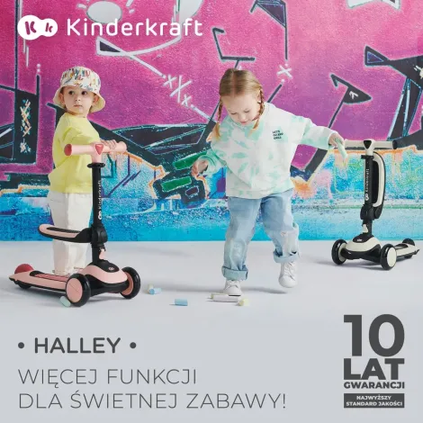 Kinderkraft Halley - hulajnoga,  jeździk 2w1 | Grassland Green - 9