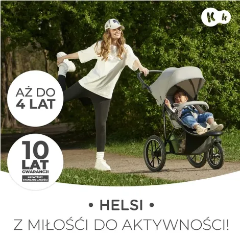 Kinderkraft Helsi - trójkołowy wózek biegowy do 22 kg | Dust Grey (szary) - 7