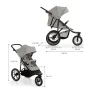 Kinderkraft Helsi - trójkołowy wózek biegowy do 22 kg | Dust Grey (szary) - 7