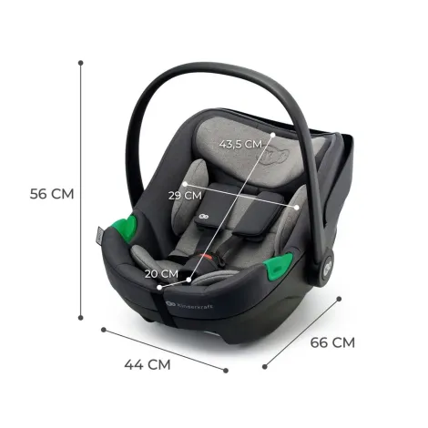 Kinderkraft i-Care i-Size - fotelik samochodowy 40-87 cm, ~0-13 kg | Cool Grey - 14