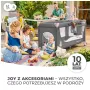 Kinderkraft Joy + akcesoria - wielofunkcyjne łóżeczko turystyczne | Pink - 5