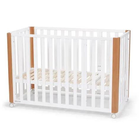 Kinderkraft Koya - drewniane łóżeczko dziecięce 4w1 z funkcją dostawki 120x60 | Biały - 8