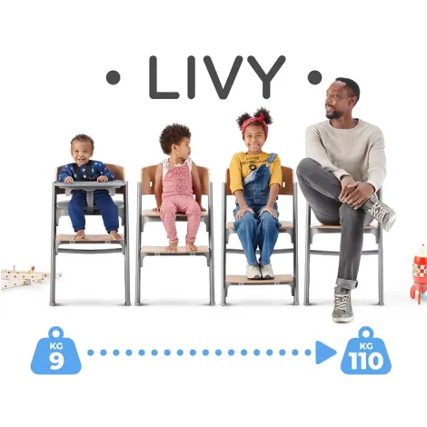 Kinderkraft Livy - krzesełko do karmienia 3w1, zestaw z akcesoriami | Olive Green - 8