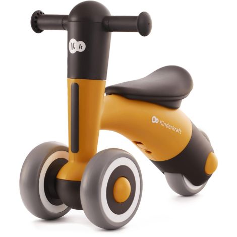 Kinderkraft MINIBI - rowerek biegowy, jeździk i pchacz w jednym | Honey Yellow (Żółty)