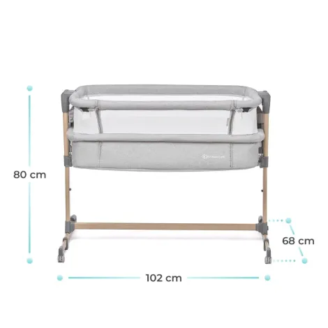 Kinderkraft Neste Air - łóżeczko dostawne 3w1 | Grey Wood - 8