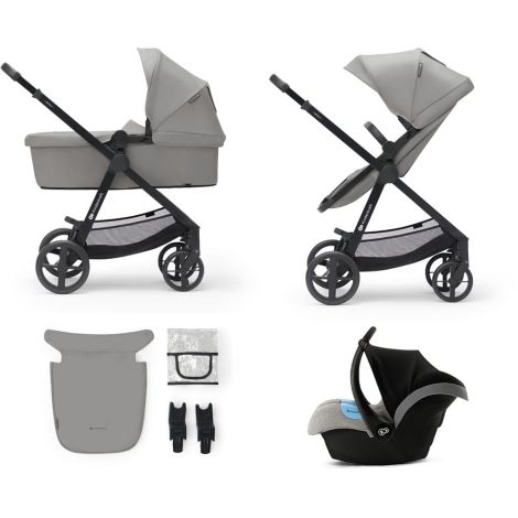 Kinderkraft Newly - wielofunkcyjny wózek 3w1 + akcesoria | Moonlight Grey (szary)