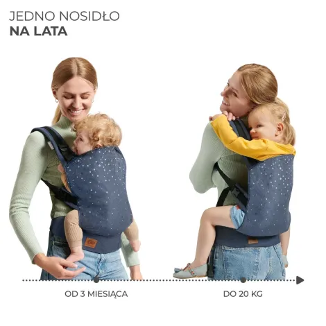 Kinderkraft Nino - ergonomiczne nosidełko dla dzieci | Confetti Denim - 3