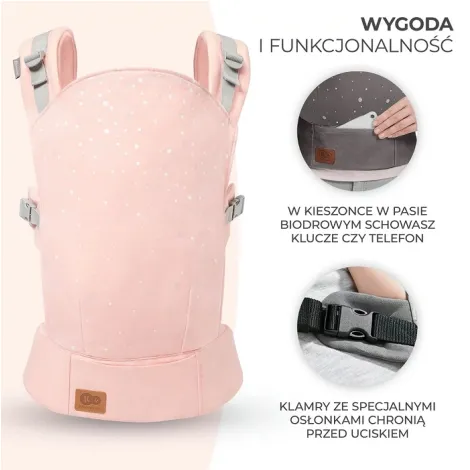 Kinderkraft Nino - ergonomiczne nosidełko dla dzieci | Confetti Pink - 6