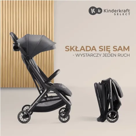 Kinderkraft Nubi 2 - lekki wózek spacerowy do 24 kg | Mystic Green (zielony) - 6