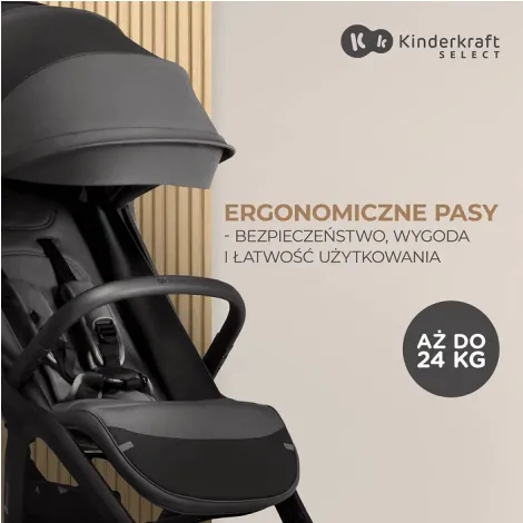 Kinderkraft Nubi 2 - lekki wózek spacerowy do 24 kg | Mystic Green (zielony) - 10