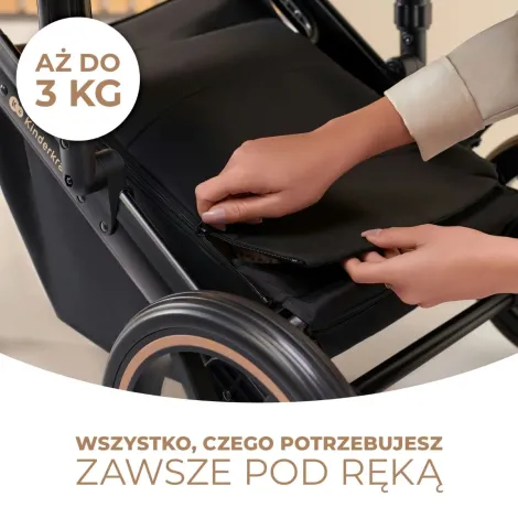 Kinderkraft Prime 2 - wielofunkcyjny wózek dziecięcy 2w1 | Sandrose Beige (beżowy) - 9