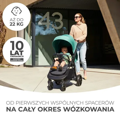 Kinderkraft Rine - miejski, lekki wózek spacerowy do 22 kg | Juicy Green - 10