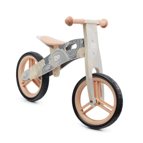 Kinderkraft Runner - drewniany rowerek biegowy | Nature Grey (drewniany szary) - 3