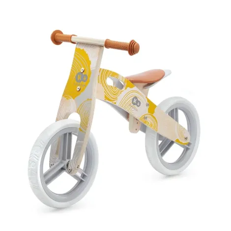 Kinderkraft Runner - drewniany rowerek biegowy | Nature Yellow (drewniany żółty) - 3