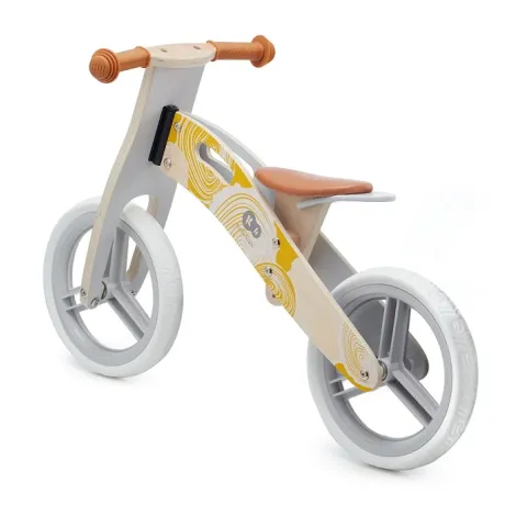 Kinderkraft Runner - drewniany rowerek biegowy | Nature Yellow (drewniany żółty) - 5